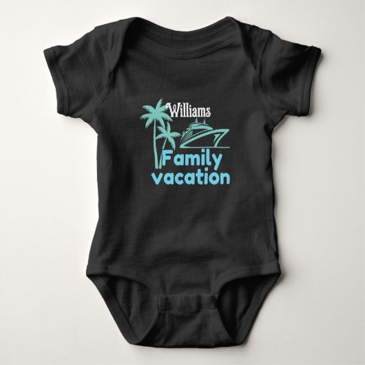 Editable Vacation Cruise Baby Strampler (Vorderseite)