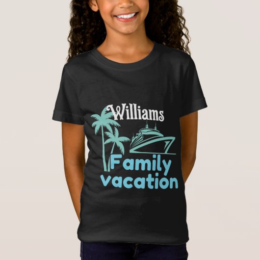 Editable Vacation Cruise T-Shirt (Vorderseite)