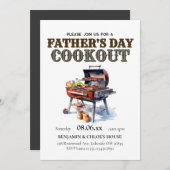 Editable Vatertag Cookout GRILLEN Einladung (Vorne/Hinten)