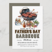 Editable Vatertag GRILLEN Einladung (Vorne/Hinten)