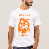 Editable Vector Owl Sketch – Funny Bird T-Shirt (Vorderseite)