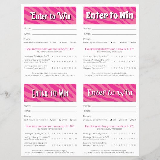 Editable Vendor Drawing Forms | Instant Download Flyer (Vorne)