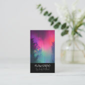 Editable Vibranly Fluid Art QR Code Visitenkarte (Stehend Vorderseite)