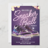 Editable Vibranly Sneaker Ball Geburtstagsparty Einladung (Vorderseite)