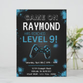 Editable Video Game Birthday Einladung (Stehend Vorderseite)