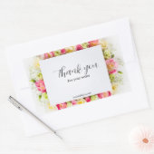 Editable Vielen Dank, Sticker, danke, Label Rechteckiger Aufkleber (Umschlag)