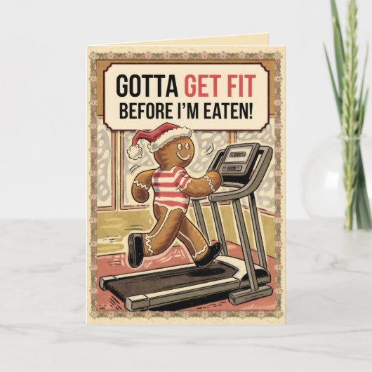 EDITABLE Vintag Funny Christmas Card Feiertagskarte (Vorderseite)