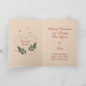 EDITABLE Vintag Funny Christmas Card Feiertagskarte (Innenseite)