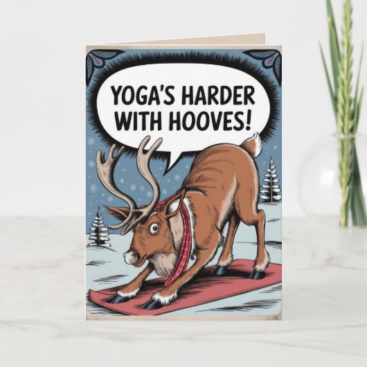 EDITABLE Vintag Funny Christmas Card Feiertagskarte (Vorderseite)