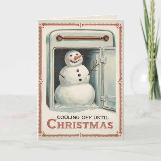 EDITABLE Vintag Funny Christmas Card Feiertagskarte (Vorderseite)