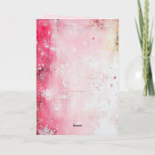 EDITABLE Vintag Pink Christmas Card Feiertagskarte (Rückseite)