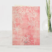 EDITABLE Vintag Pink Christmas Card Feiertagskarte (Rückseite)