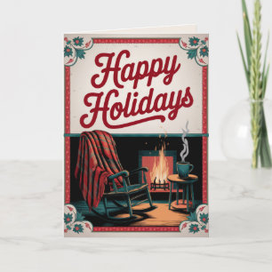 EDITABLE Vintag Xmas Christmas Card Feiertagskarte
