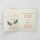 EDITABLE Vintag Xmas Christmas Card Feiertagskarte (Innenseite)