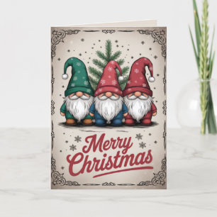EDITABLE Vintag Xmas Christmas Card Feiertagskarte