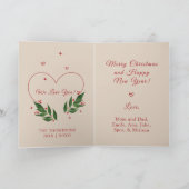 EDITABLE Vintag Xmas Christmas Card Feiertagskarte (Innenseite)