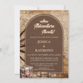 Editable Vintage Travel Baby Dusche Einladung (Vorderseite)