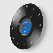 Editable Vinyl Record Große Wanduhr (Winkel)