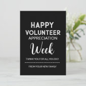Editable Volunteer Appreciation Gift Tag Feiertagskarte (Stehend Vorderseite)