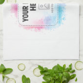 Editable Watercolor Design Template – Your Design Geschirrtuch (Gefaltet)