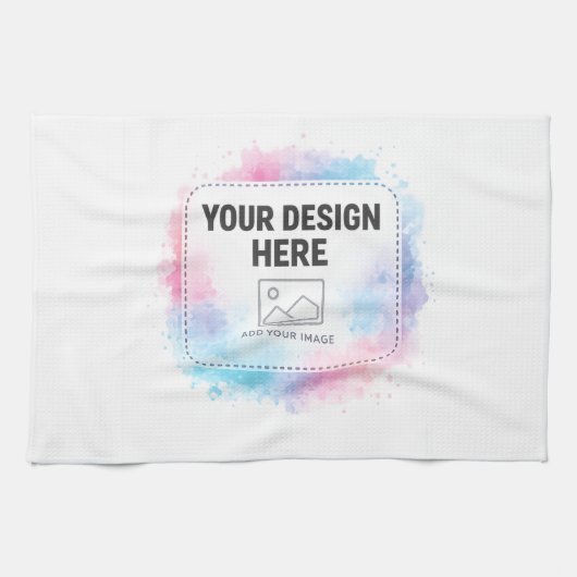 Editable Watercolor Design Template – Your Design Geschirrtuch (Horizontal)