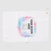 Editable Watercolor Design Template – Your Design Golfhandtuch (Horizontal)
