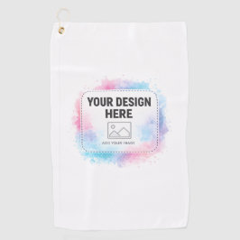 Editable Watercolor Design Template – Your Design Golfhandtuch