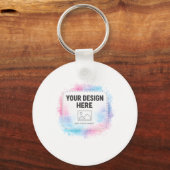 Editable Watercolor Design Template – Your Design Schlüsselanhänger (Vorderseite)