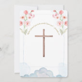 Editable Watercolor Taufe Einladung (Rückseite)