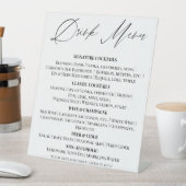 Editable Wedding Drinks Menu Tabletop Sign Sockelschild (In Situ)