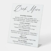 Editable Wedding Drinks Menu Tabletop Sign Sockelschild (Vorderseite)