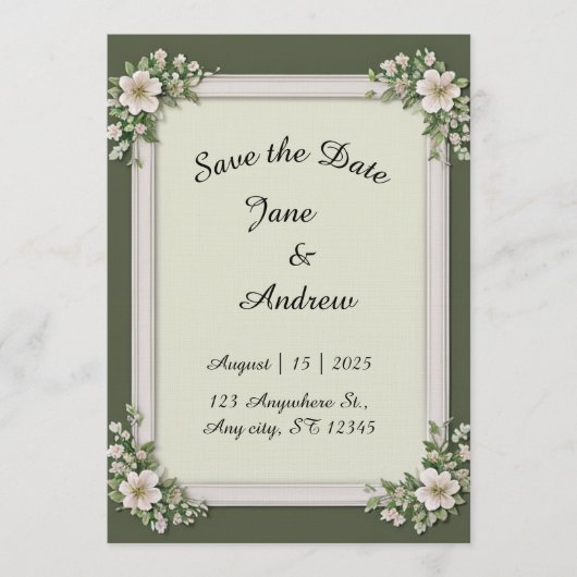 Editable wedding einladung (Vorderseite)