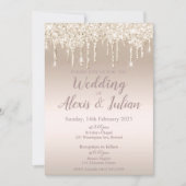 Editable Wedding Einladung in Champagne (Vorderseite)