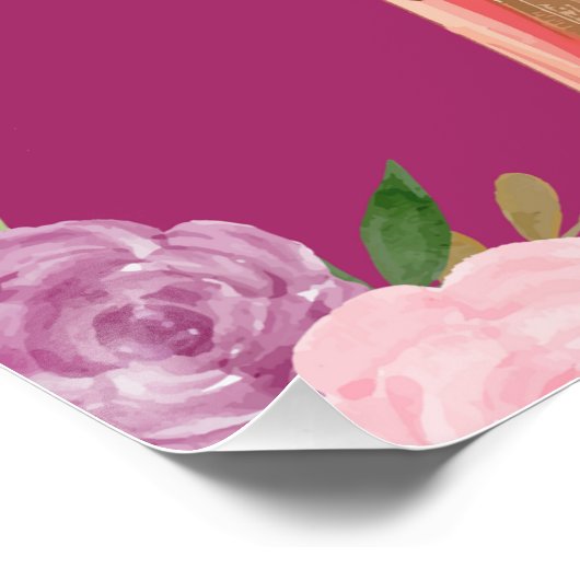 Editable Wedding Sign Poster (Ecke)