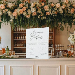 Editable Wedding Signature Drinks Bar Menu – 10x12 Sockelschild