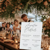 Editable Wedding Signature Drinks Bar Menu – 10x12 Sockelschild