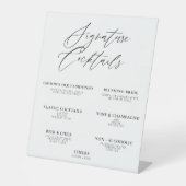 Editable Wedding Signature Drinks Bar Menu – 10x12 Sockelschild (Vorderseite)