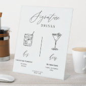 Editable Wedding Signature Drinks Menu Table Sign Sockelschild (In Situ)