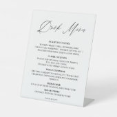 Editable Wedding Signature Drinks Menu Table Sign Sockelschild (Vorderseite)