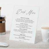 Editable Wedding Signature Drinks Menu Table Sign Sockelschild (In SItu)
