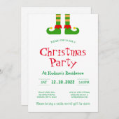 Editable Weihnachts-Einladung Einladung (Vorne/Hinten)
