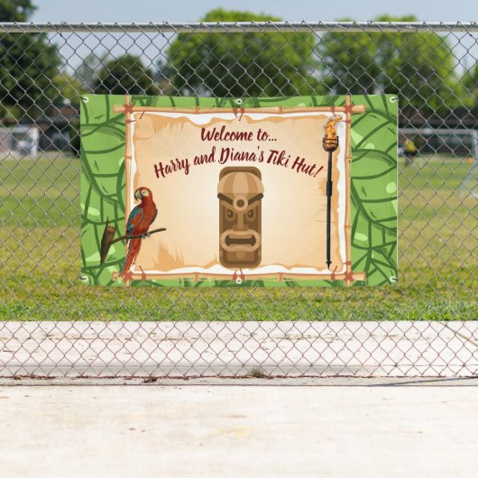 Editable Welcome to Our Tiki Hut Banner (Insitu)