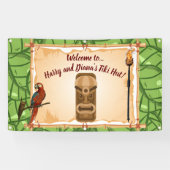 Editable Welcome to Our Tiki Hut Banner (Horizontal)