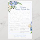 Editable Wer kennt Mommy und Daddy Best? (Vorderseite)