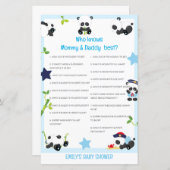 Editable Wer kennt Mommy und Daddy Best? (Vorne/Hinten)