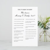 Editable Wer kennt Mommy und Daddy Best? (Stehend Vorderseite)