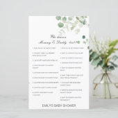 Editable Wer kennt Mommy und Daddy Best? (Stehend Vorderseite)