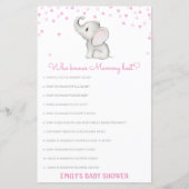Editable Wer Mommy Best Baby Shower Game kennt (Vorderseite)