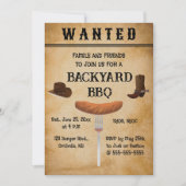 Editable Western Style Backyard BBQ Einladung (Vorderseite)