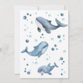 Editable Whale Birthday Einladung (Rückseite)
